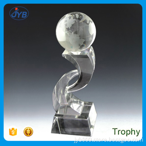high quality K9 crystal made trophies custom quartz trophy cup